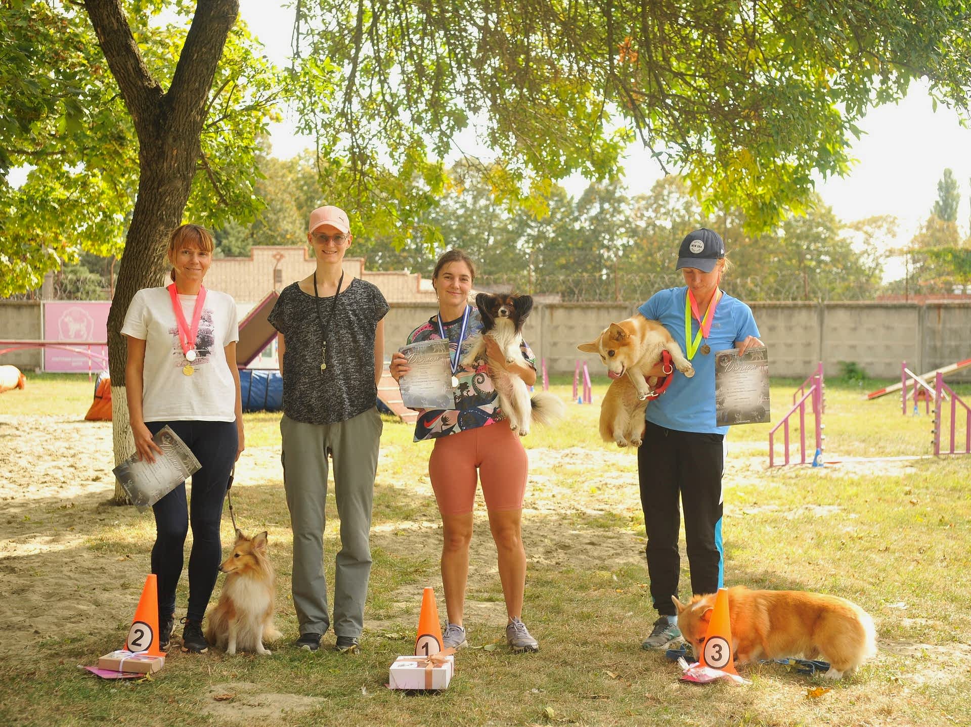 На нашей площадке 2 октября прошли квалификационные испытания по аджилити по судейством Гагариновой Дарьи.